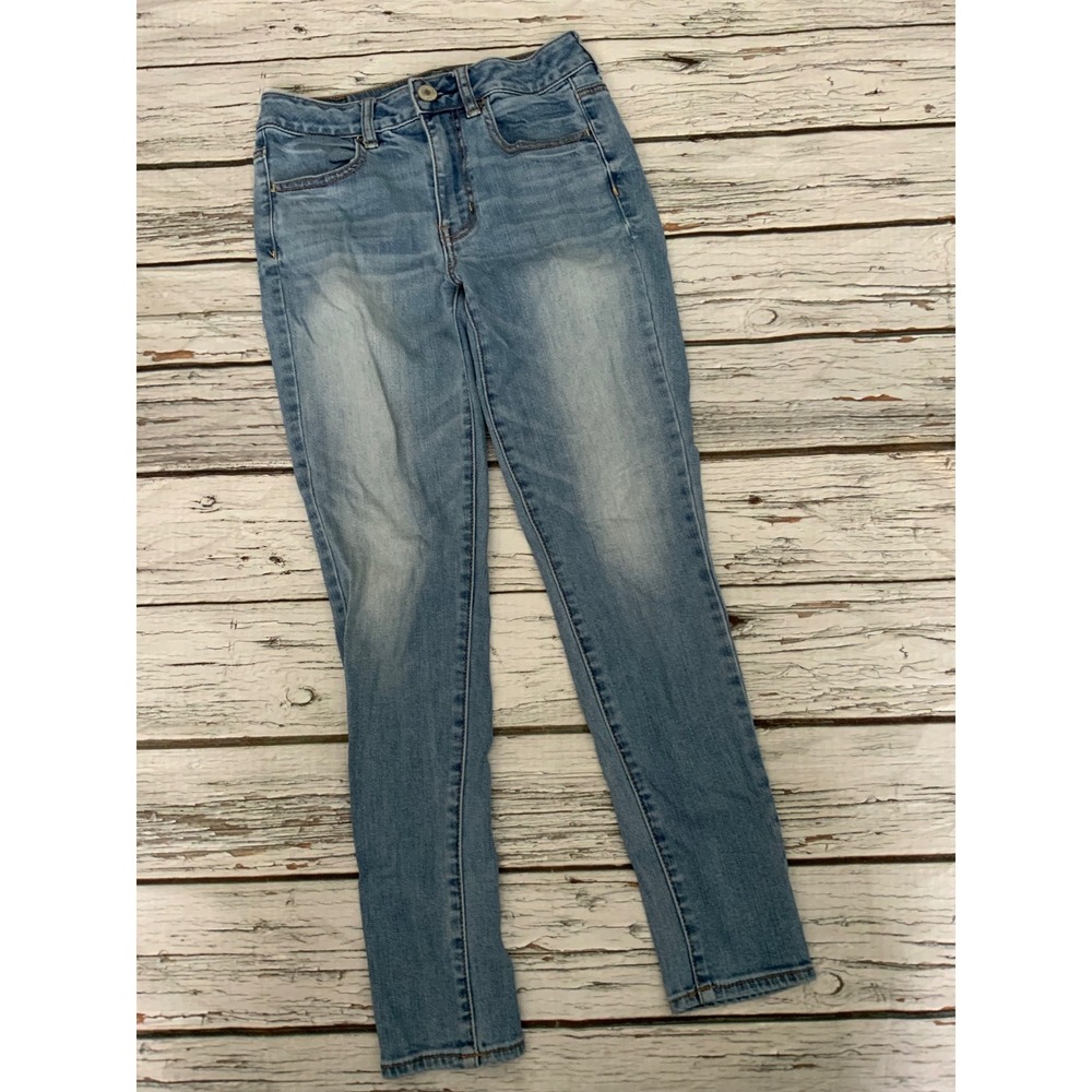 American Eagle Outfitters Hi-Rise Jegging Super Stretch Blue Denim Jeans Size 4S
